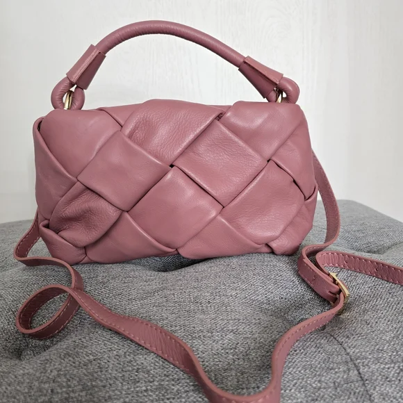 Stylish Mauve Woven Shoulder Bag - Picture 4 of 10